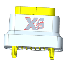 XB-TYPE C 16P-12 TYPE C interface 16P vertical waterproof USB socket SMT H=9.3mm XB waterproof USB TYPE C 16P vertical waterproof female seat SMT H=9.3